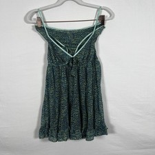 Victoria  s Secret Leopard Print Babydoll Chemise Slip Dress Green Medium