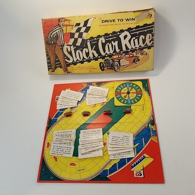 Vintage Stock Car Race Board Game Pre NASCAR Gardner and Co 691 1956 Raceway VTG
