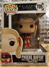 Friends The Tv Show Phoebe Buffay As Supergirl #705 Vaulted/Retired Funko Pop 