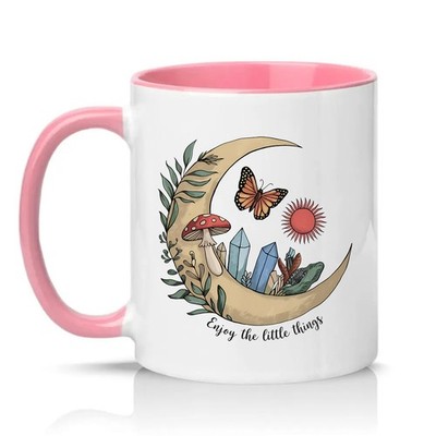 Enjoy The Little Things Damen 11 Unzen Keramiktasse Cottagecore Natur Geschenk
