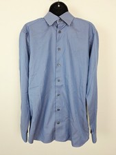 Eton Shirt M Slim Fit 15 1/2 39 Blue Geometric l