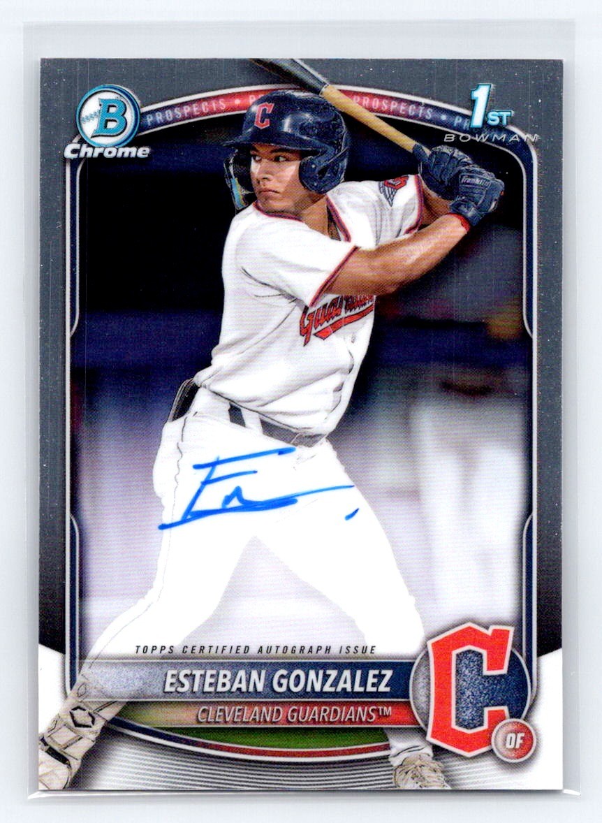 2025 Bowman Chrome 1st Auto #CPA-EGO Esteban Gonzalez Guardians