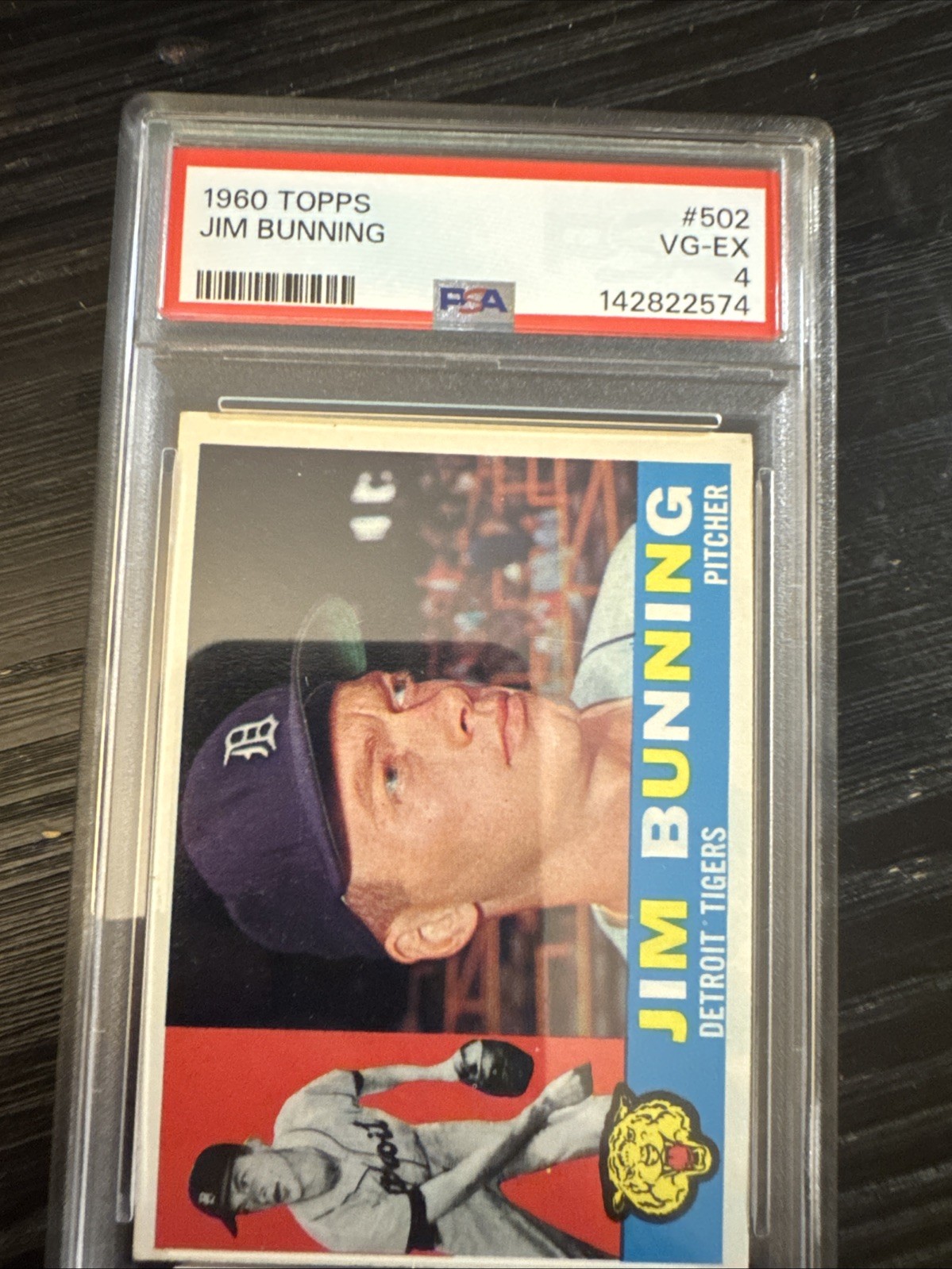 VINTAGE 1960 Topps JIM BUNNING # 502 -HOF !- PSA 4 Centered