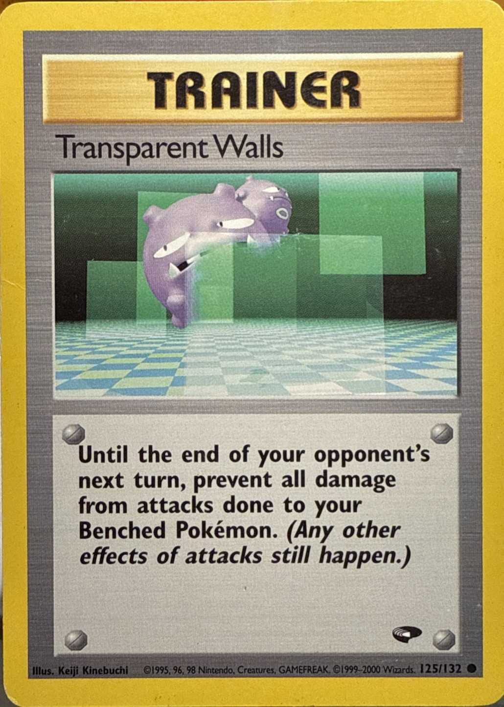 Pokemon Transparent Walls Gym Challenge 125/132 Unlimited Common Card WOTC NM/MT