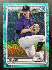 2020 Bowman Chrome Prospects Aqua Shimmer Refractor Ryan Rolison #137 51/125