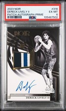 2023-24 Panini Noir Dereck Lively II #316 RC Rookie Jersey Patch Auto RPA /25