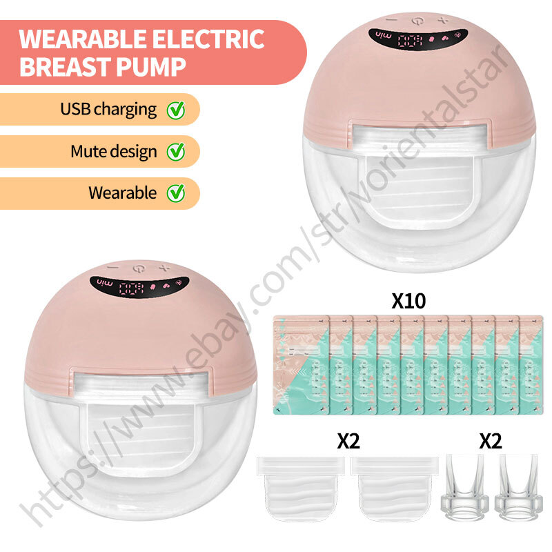 Double Breast Pump Wearable Automatic Milker HandsFree Milk Extractor 12 level-image