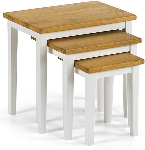 Set of 3 Solid Wood Compact Nest of Coffee Tables - 7 Colours - Picture 43 of 58