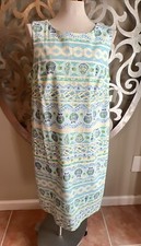 Talbots Dress Size 14 Seashell White Open Bow Back Sleeveless Shift NEW NWT