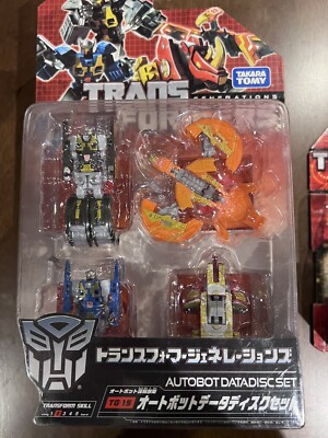 Transformers Takara G1 Autobot Data Disc Set Eject Rewind Ramhorn Generations 