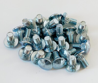 (25) 3/8-16 X 3/4'' Knurled Neck Ribbed Carriage Bolt Screw Grade 2 Zinc 307A