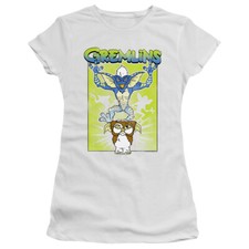 Gremlins Juniors T-Shirt Scared Gizmo White Tee