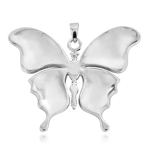 Precioso Colgante Grande Mariposa Multicolor Rojo Coral Plata Esterlina - Imagen 3 de 4
