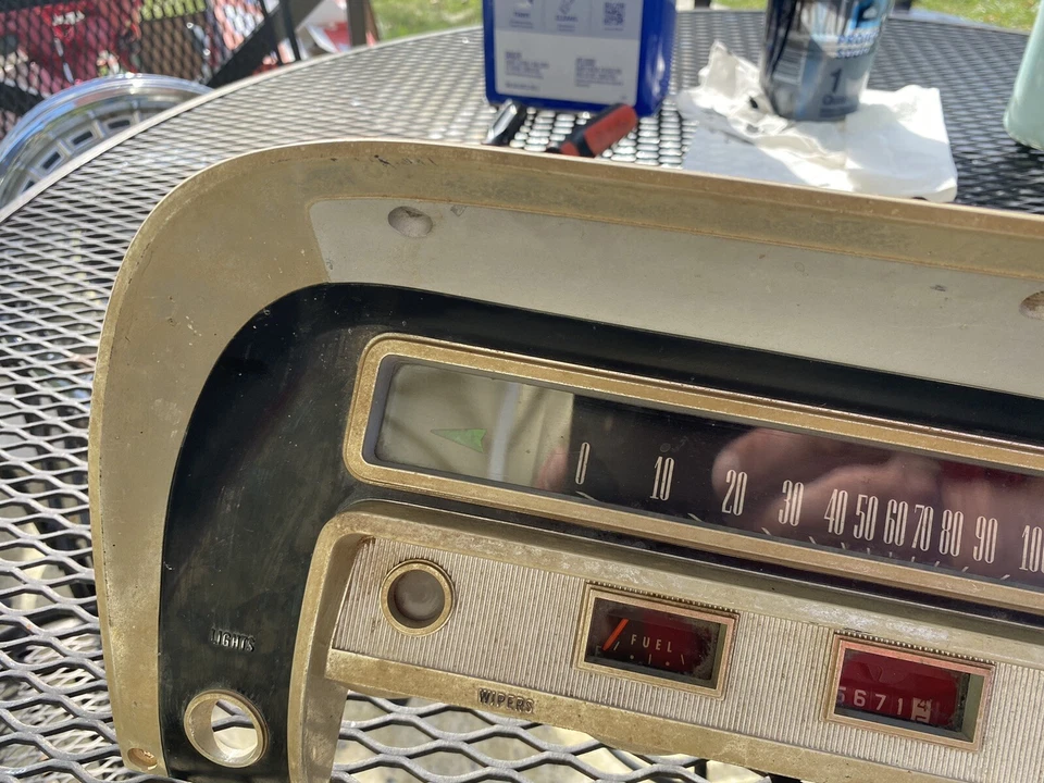 Ford Fairlane 1965 tablero cuadro de instrumentos ajuste velocímetro bisel indicadores Foto 4 de 4