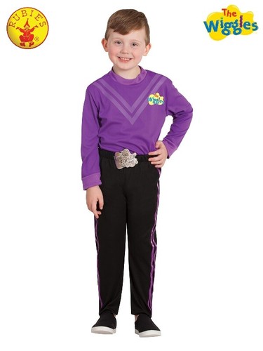 Wiggles Boys Girls Deluxe Purple Blue Red Wiggle Costume Poly Bag - Picture 10 of 12