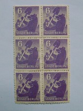 BBRA Sechs 6 Pf Marken (**) 1945, Trockengummierung, Mi 2 A a wb zt, PF 2 A XVII