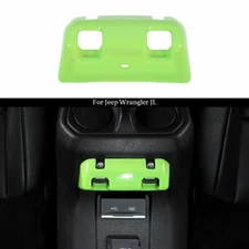 Car Rear Window Switch Button Frame Cover Trim Green For Jeep Wrangler JL JT 18+