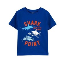 OshKosh B'Gosh Baby Boys Swimshirt Rashguard Swimwear UPF 50 Blue Shark Graphic