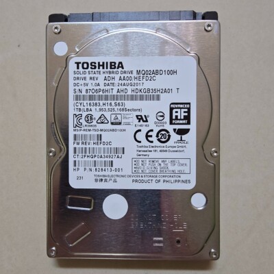   Toshiba SSHD 1TB 2.5 SATA MQ02ABD100H HP 828413-001 Laptop 9.5mm like Firecuda