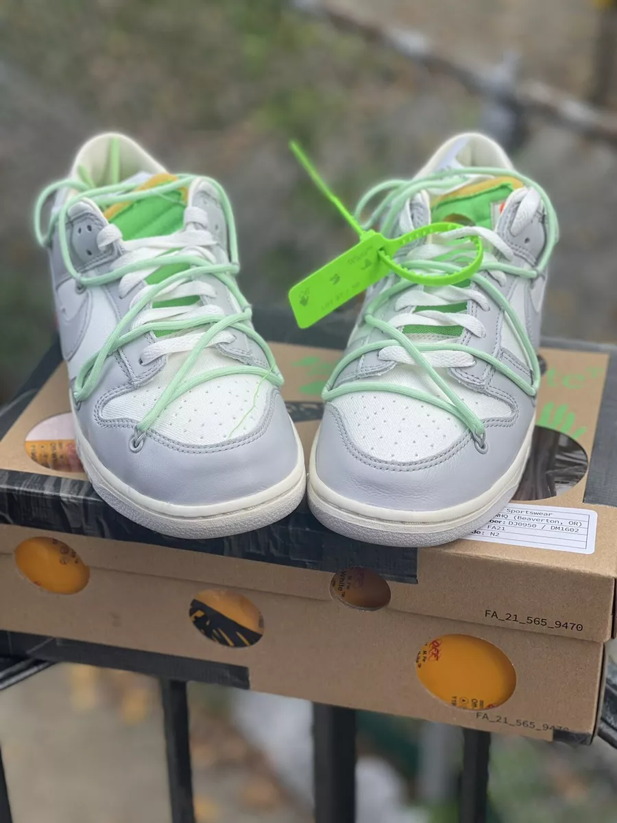 nike dunk low off-white lot 7