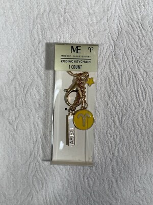 New Aries Zodiac Keychain Metal and Enamel Modern Expressions