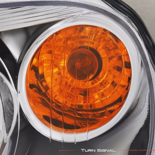 Chevy HHR Amber Chrome Bezel OE Replacement Headlights Driver/Passenger Head Lam - Picture 4 of 5