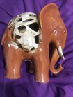 Elephant figurine Bronze Colored Ceramic Filigree Size 9 1/2 — photo 1