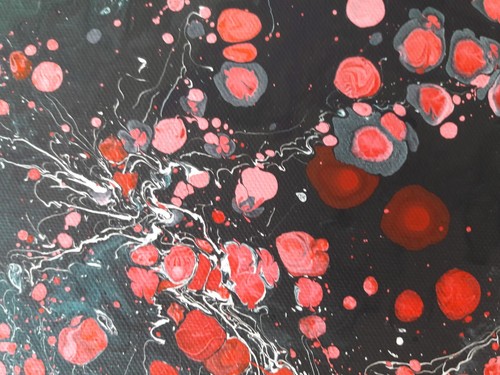 New Original Abstract Floral Art Acrylic Painting -Fragrant Ume Of Hundred Miles - Picture 3 of 7