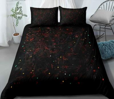 3D Red Graffiti ZHUA581 Bed Pillowcases Quilt Duvet Cover Set Queen King Zoe
