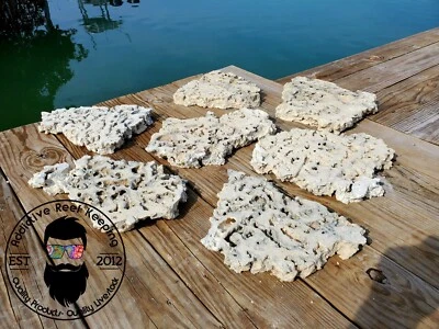 ADDICTIVE REEF KEEPING ARK White Shelf Rock 1" Thick - Lightweight-PICK WEIGHT AND SIZE