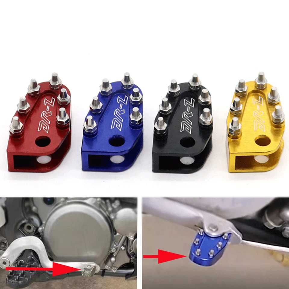 CNC  Rear Foot Brake Pedal Lever Plate Tip For Suzuki DRZ400E DRZ400 S/SM DRZ250 - Imagem 2 de 4
