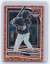 2024 Panini Stars & Stripes #188 Anthony Brown Jr. Orange Disco #/75