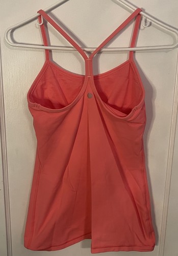 🍋 LULULEMON *Power Y Tank Top* Womens 6 Racerback Coral Pink Orange - Picture 2 of 4