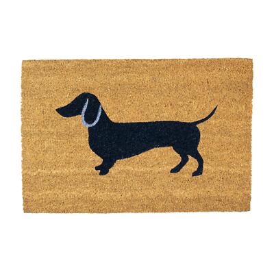 Kokos Fußmatte Natur Kokos Indoor Outdoor Willkommen Matten 60 x 40 cm Wurst Hund