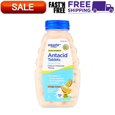 Extra Strength Sugar-Free Antacid Chewable Tablets, Orange Cream, 750 mg, 90 Ct