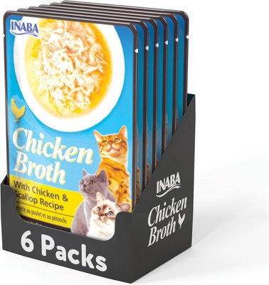 INABA Grain-Free Chicken Broth Side 1 Count (Pack of 6) 