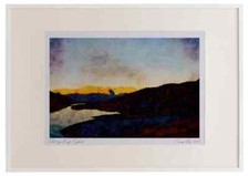 sierra Nevada Mountains 397071 Moonrise, Guitar Lake Watercolour Picture Frame