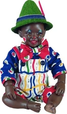 Clown Dandy New Porcelain Afro African American Baby Boy Doll