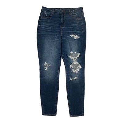 American Eagle Dream Jean Curvy Hi Rise Jegging Jeans Stretch Distressed 10 Reg