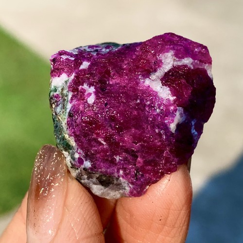 18G Natural green Ruby zoisite (anylite) crystal Wand Obelisk Point Healing