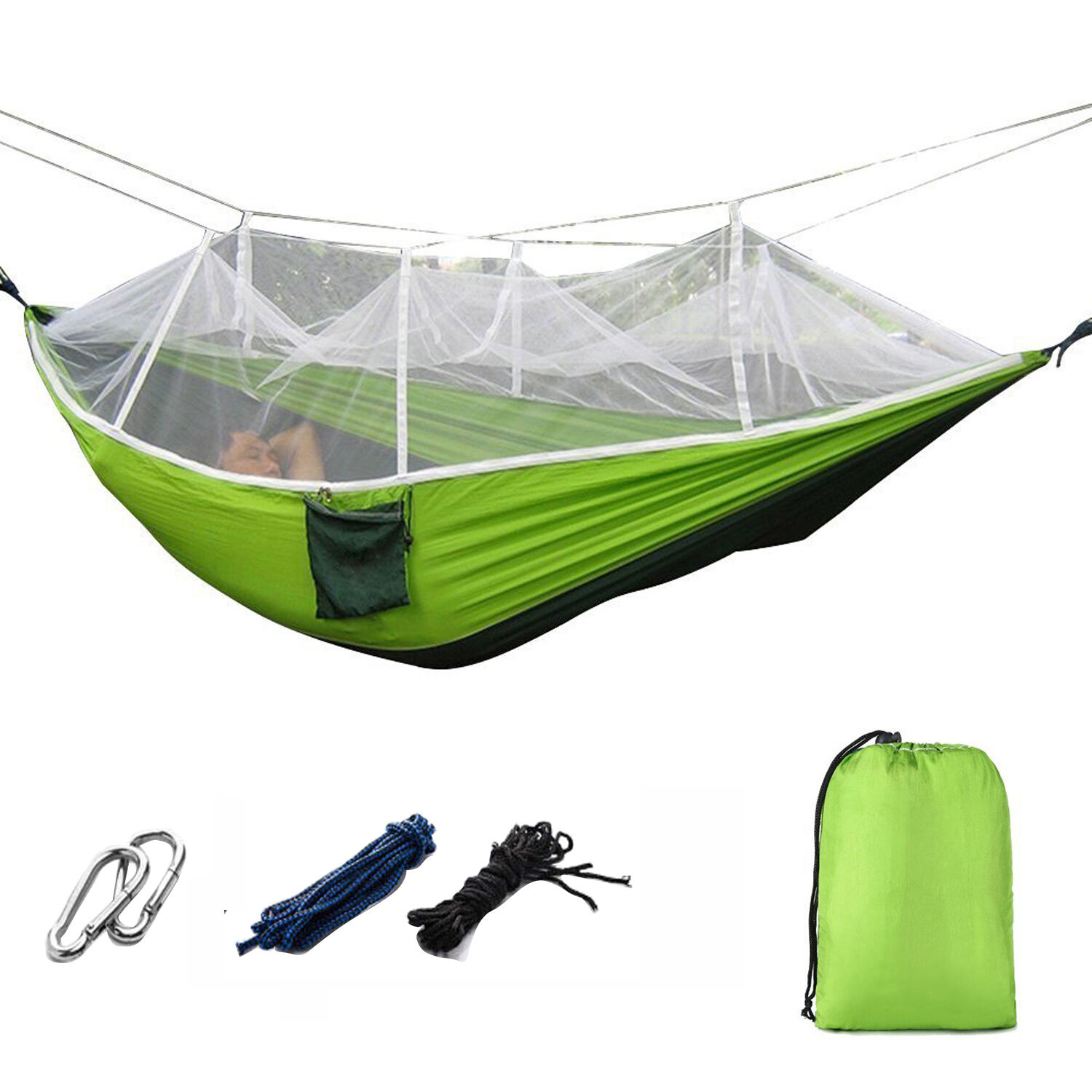 Military Jungle Hammock Mosquito Net Camping Travel Parachute