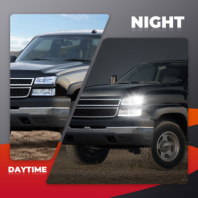 FIT 2003-07 CHEVY SILVERADO 1500 AVALANCHE LED DRL HEADLIGHT