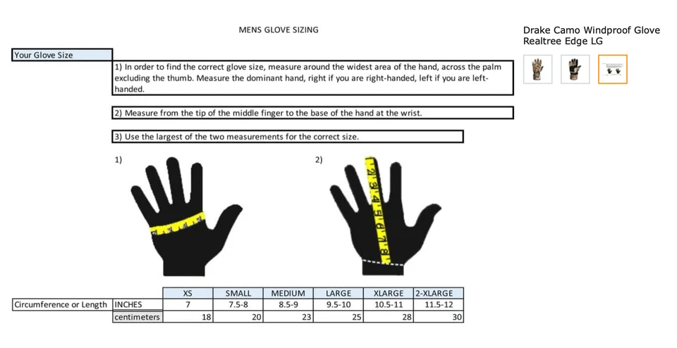 Drake Waterfowl Gloves Non Typical MST Windstopper 180 G. Fleece W/Goretex - Image 3 of 3