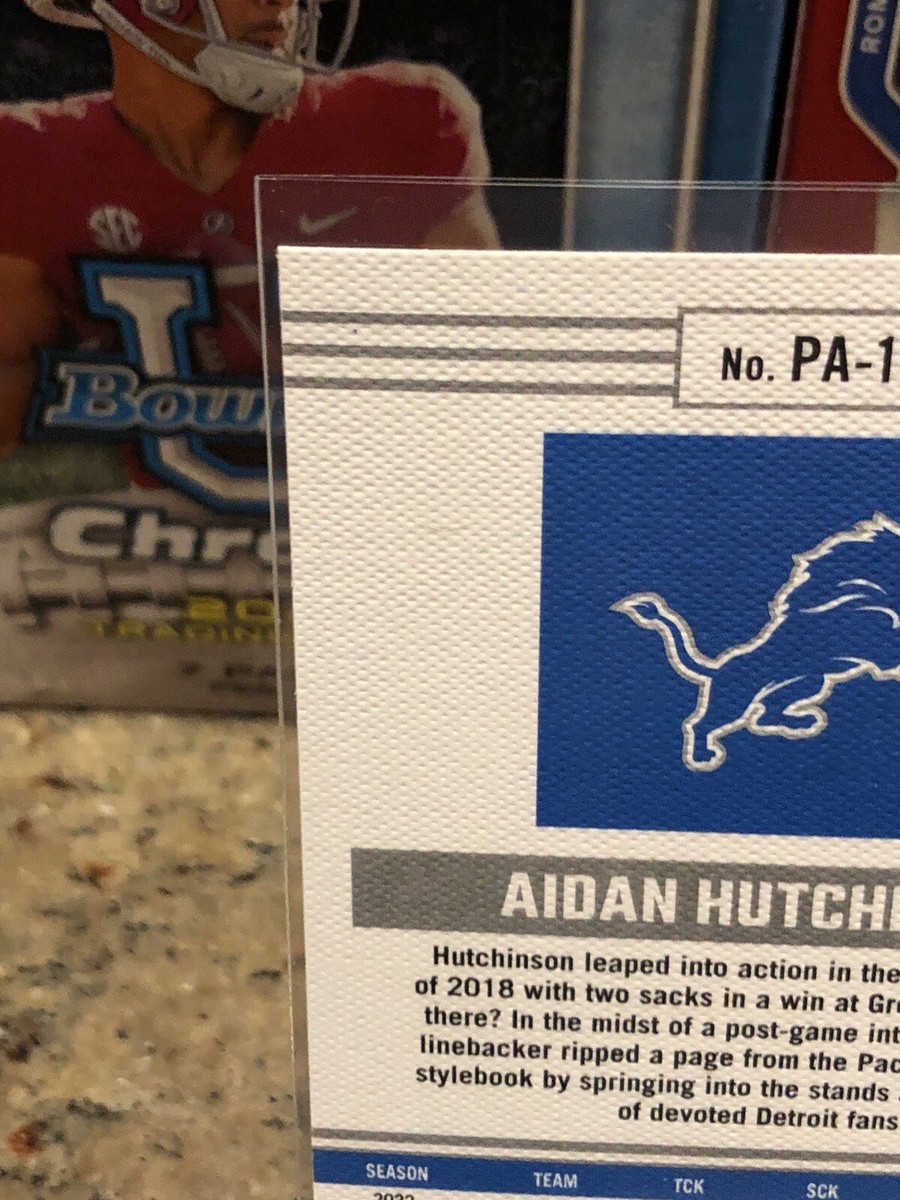 Aidan Hutchinson 2022 Panini Chronicles NFL Pink RC Rookie #PA-10