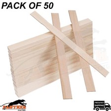 pack of 50 Wooden Paint Stir Sticks 300x25mm Plain Paint Paddles