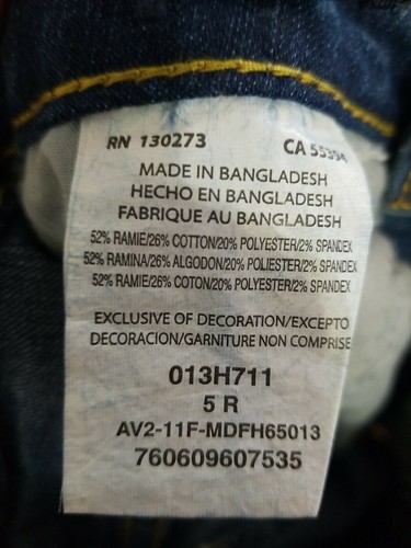 Riders By Lee girls Size 5 Regular Flare Blue Jeans Adjustable Waist NWTS - Picture 6 of 7