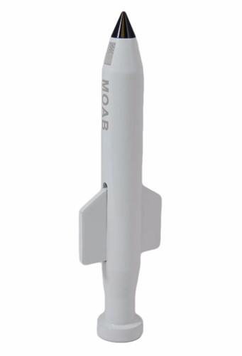 White MOAB Mother of All Bombs Short Bullet Antenna For Ford F150 F250 F350 - Picture 2 of 3
