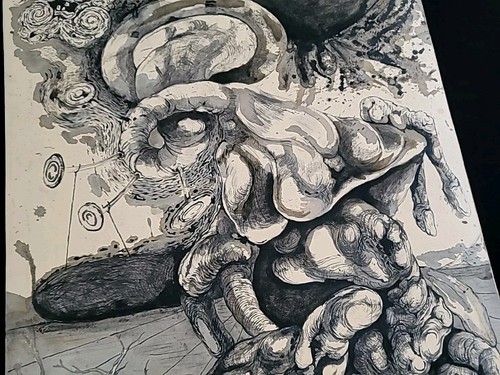 1933 Salvador Dalí Original Tinta Dibujo Boceto Pintura Obra de Arte Firmado Gouache - Imagen 16 de 24