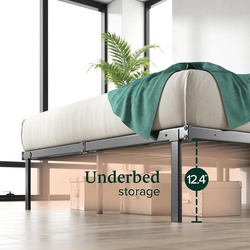 14 Inch Metal Platform Bed Frame Foldable Steel Frame No Box Spring Needed Full - Picture 5 of 12