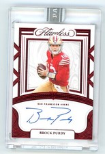 2022 Panini Flawless 1/1 Brock Purdy Rookie AUTO 1/1 White Box MINT Hard Signed